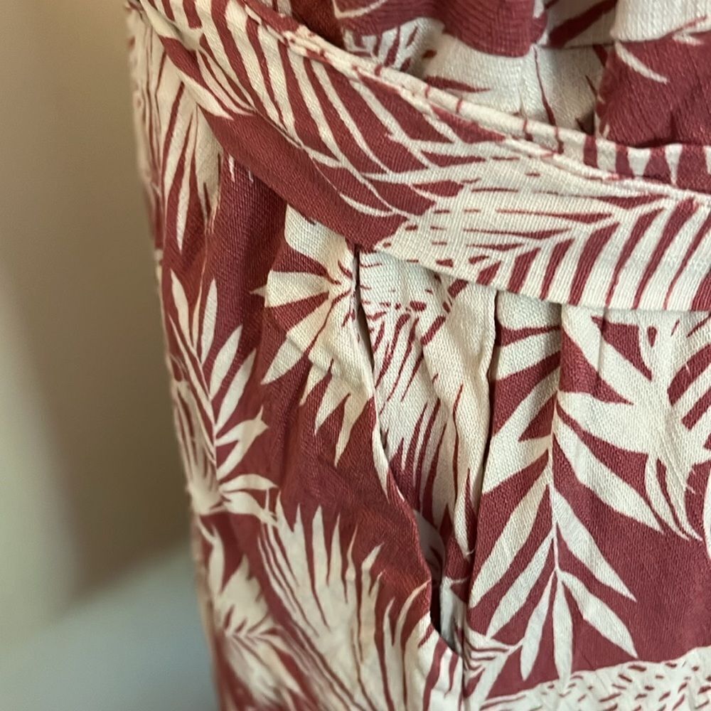Torrid Palm Trees Print Design Button Front Collar Pockets Dress Vacation Resort - Picture 13 of 16